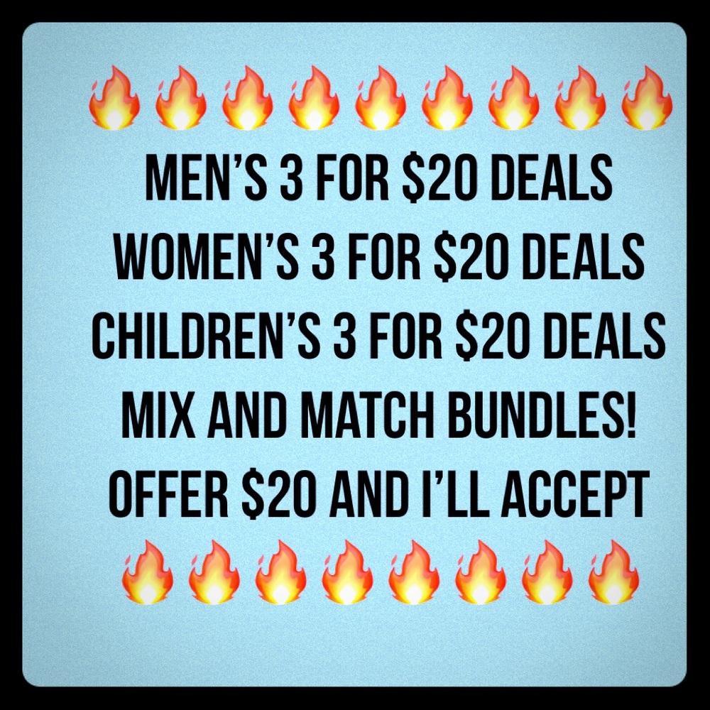 3 for $20 Bundle Deals